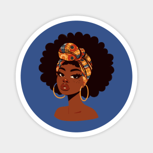 Afrocentric Woman With Afro Hair Magnet